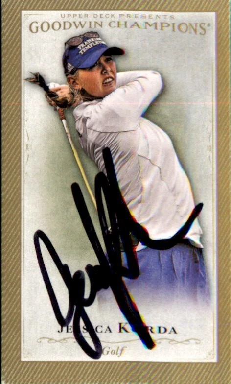 Jessica Korda Signed 2016 UD Goodwin Champions Bronze Golf Card #33 LPGA
