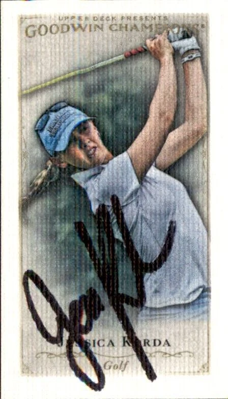 Jessica Korda Signed 2016 UD Goodwin Champions Golf Card #83 LPGA
