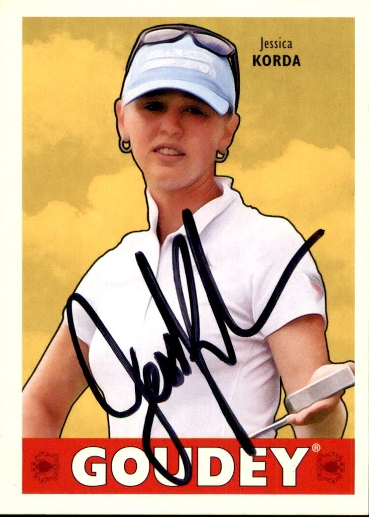 Jessica Korda Signed 2016 UD Goudey Goodwin Champions Golf Card #144 LPGA
