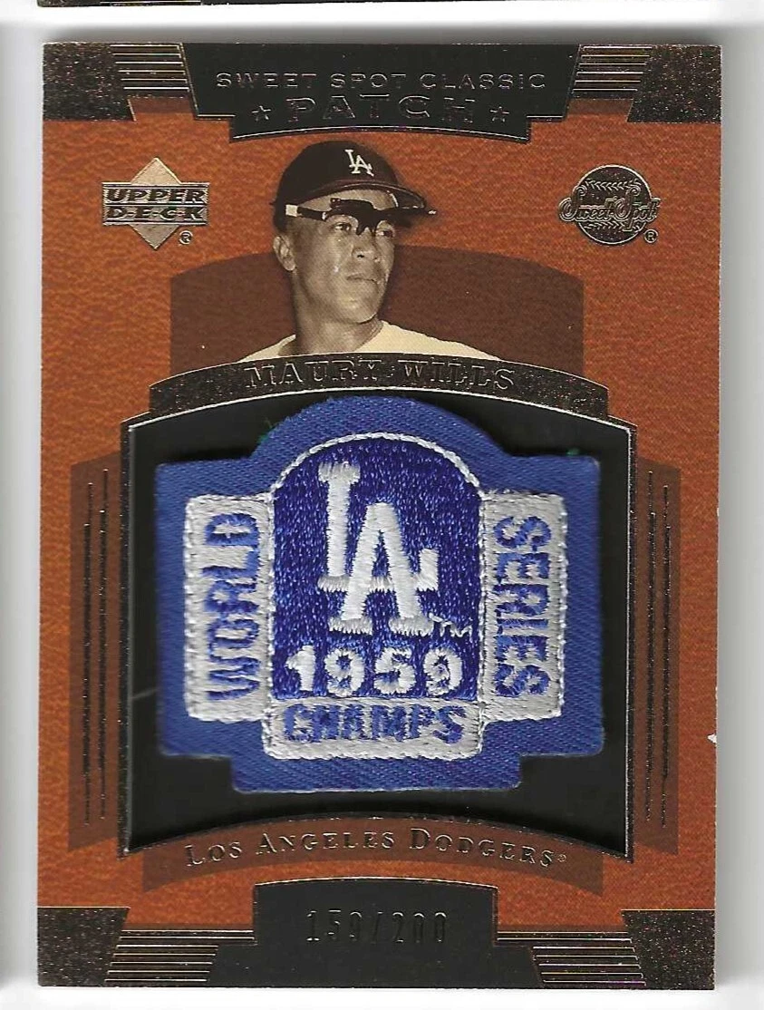 Maury Wills 2004 Upper Deck Sweet Spot Patch Card SSP-MW 159/200 Los Angeles
