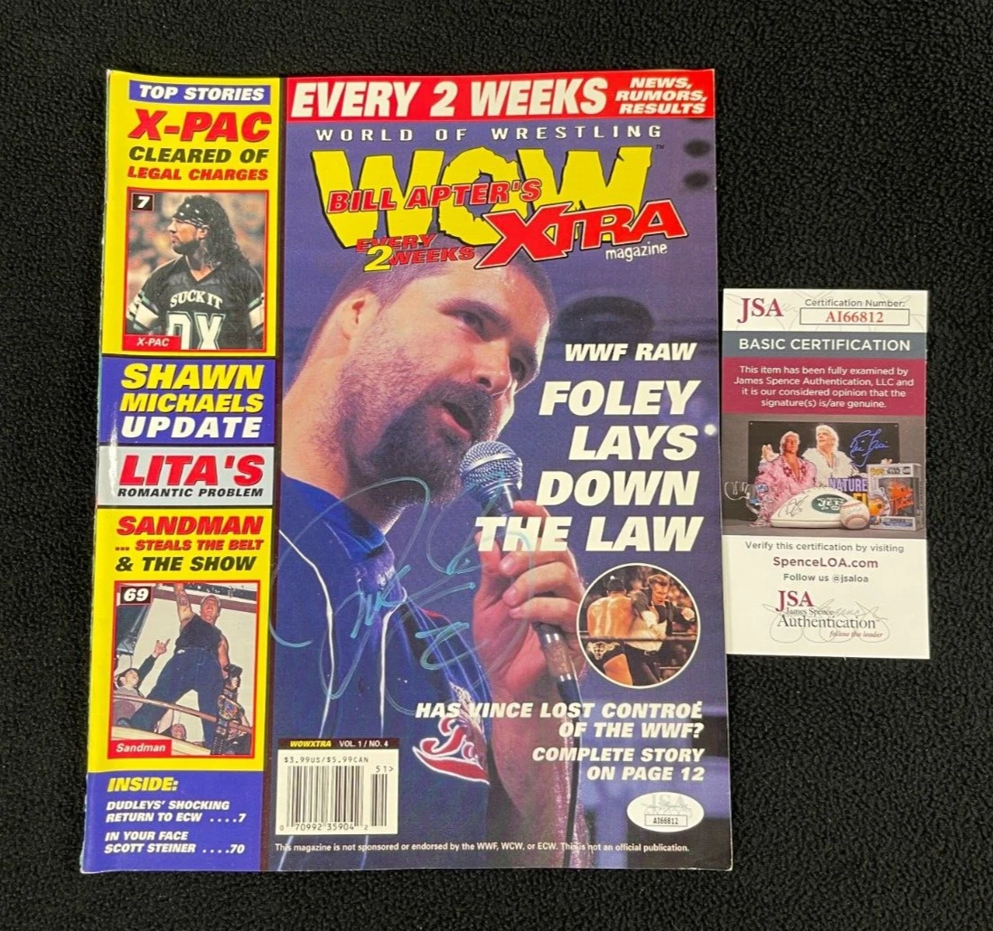 Mick Foley Signed WWE WOW XTra Magazine JSA COA
