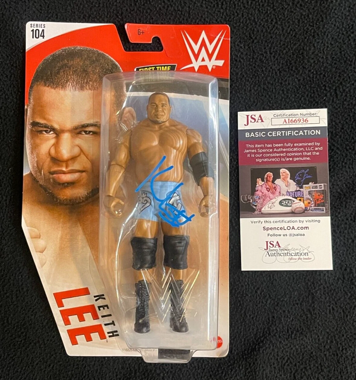 Keith Lee Signed WWE Series 104 Action Figure JSA COA AEW
