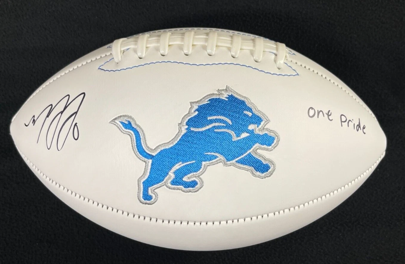 Marvin Jones Signed & Inscribed Detroit Lions Football JSA COA
