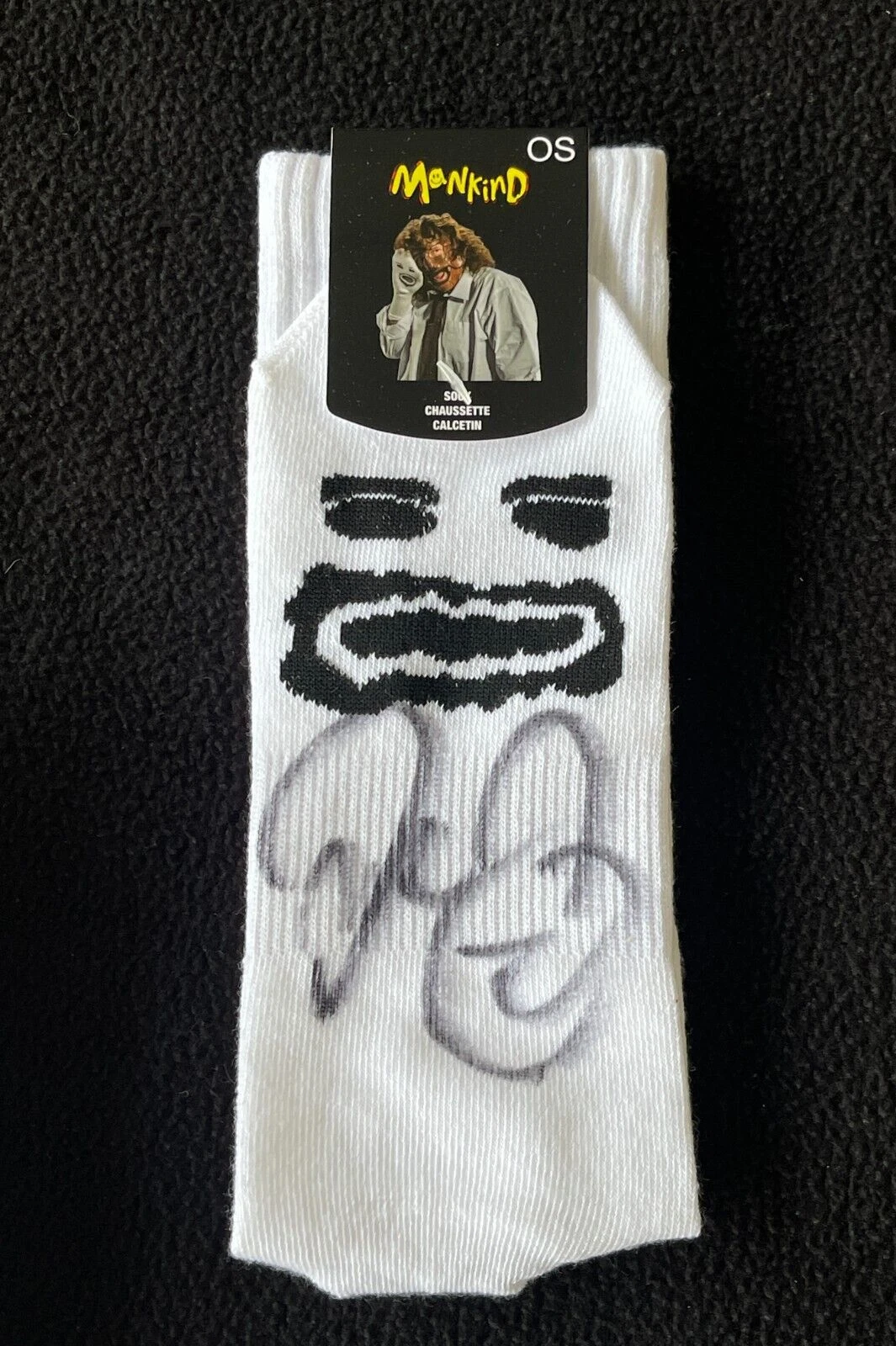 Mick Foley Signed WWE Mankind Funko GameStop Exclusive Socko Sock
