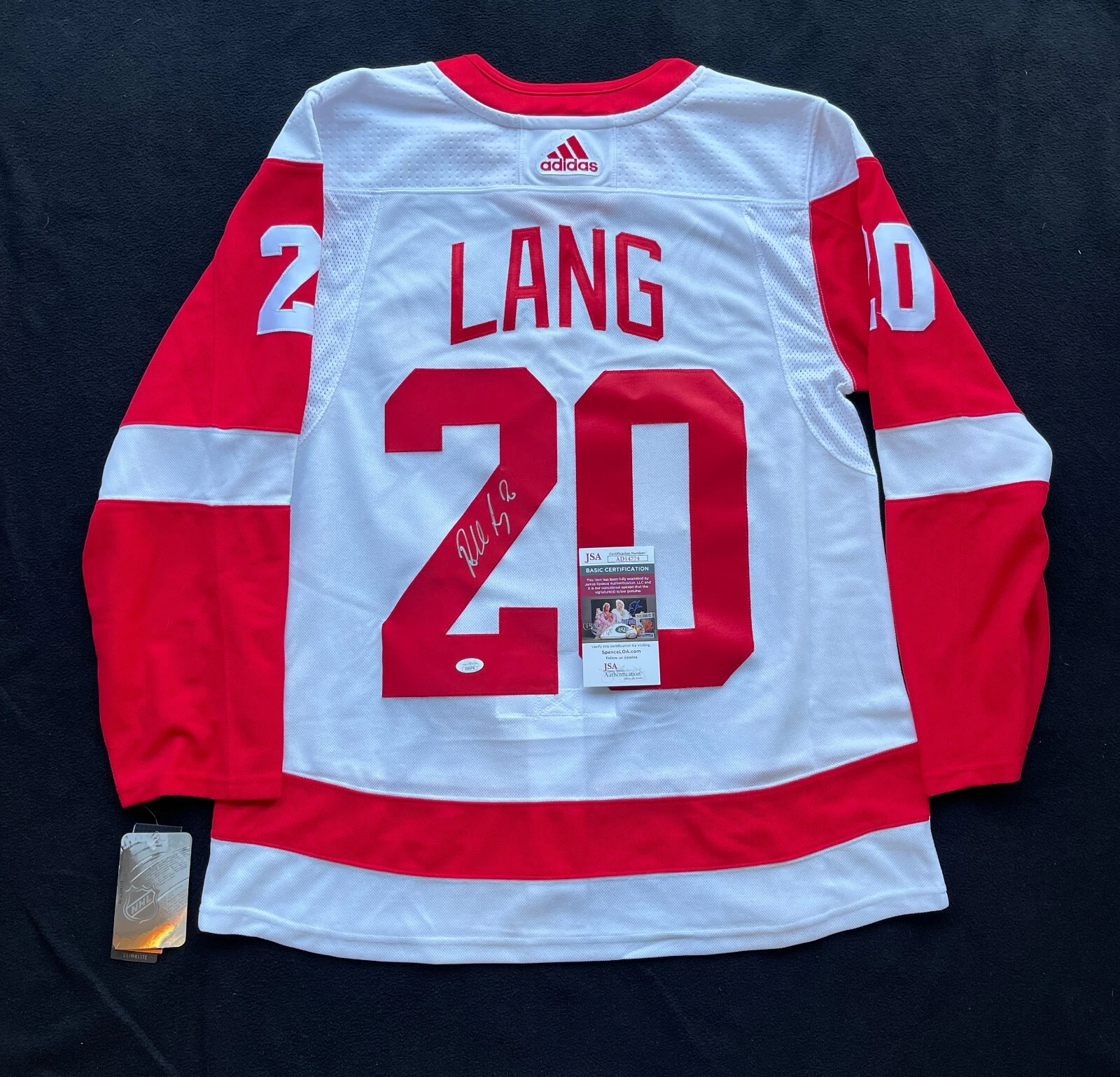 Robert Lang Signed Detroit Red Wings Authentic Adidas Jersey JSA COA
