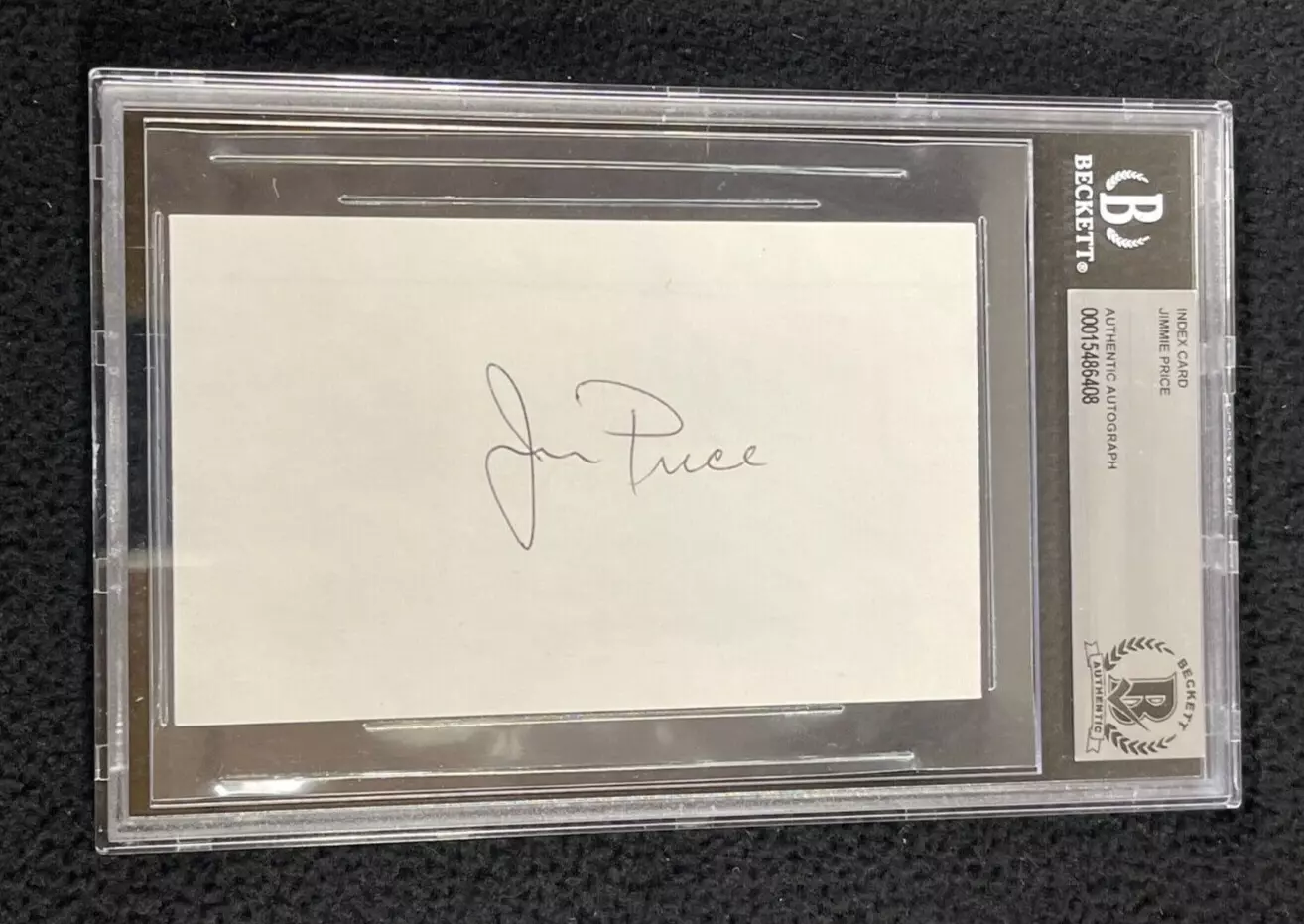 Jim Price Signed Index Card Beckett Certified Detroit Tigers
