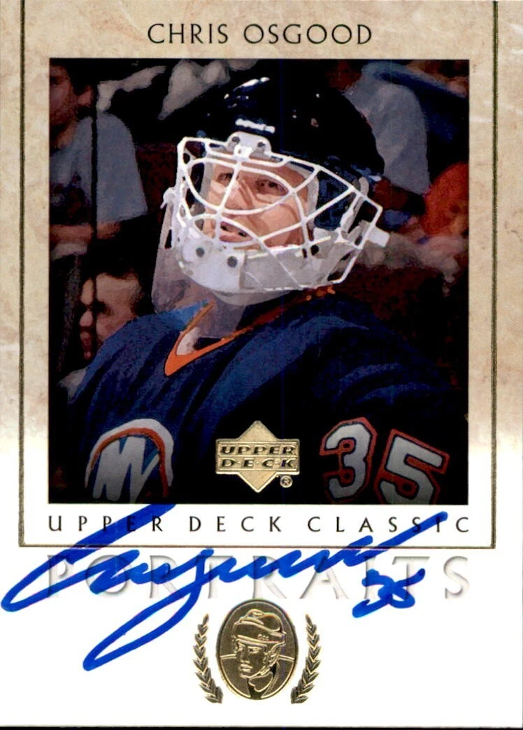 Chris Osgood Signed 2002/03 Upper Deck Portraits Card #63 New York Rangers
