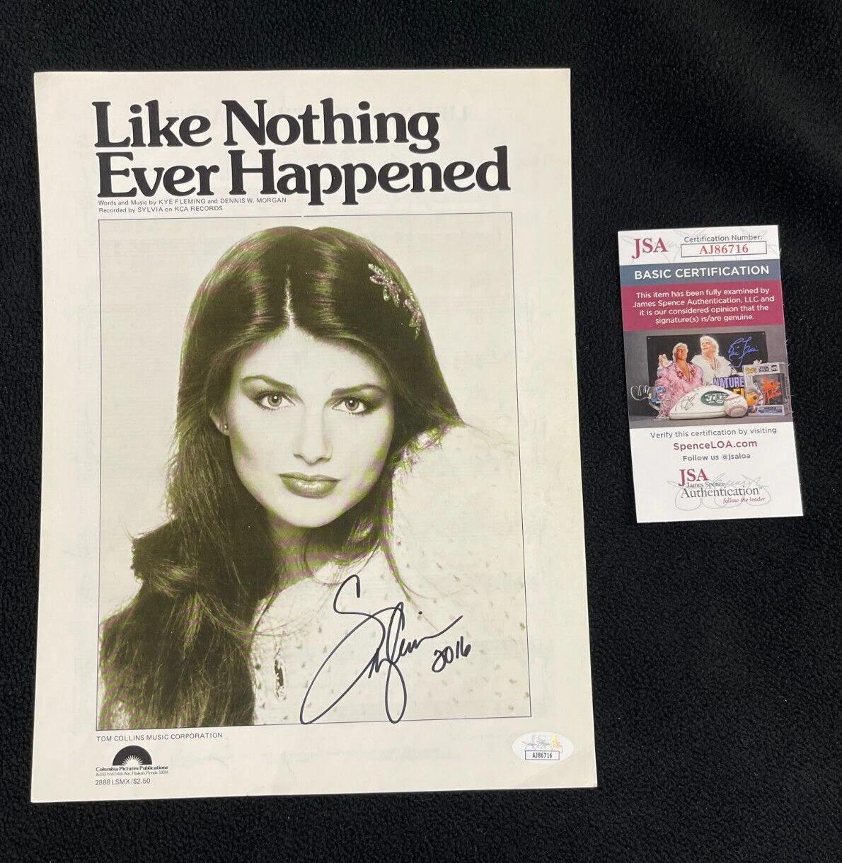 Sylvia Hutton Signed Like Nothing Ever Happened Songbook JSA COA
