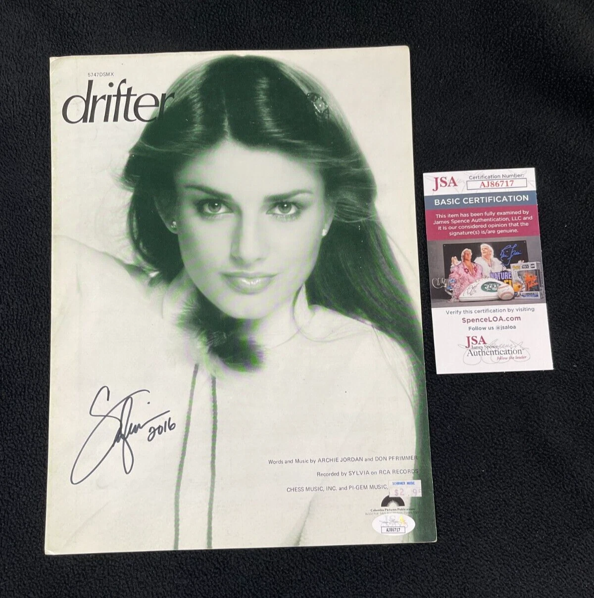 Sylvia Hutton Signed Drifter Songbook JSA COA
