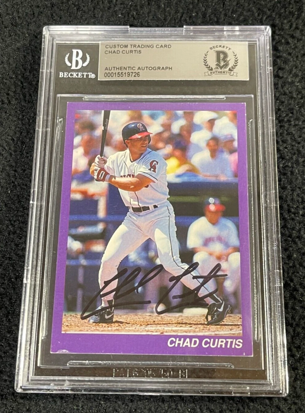 Chad Curtis Signed Bible Card Beckett BAS Certified Detroit Tigers
