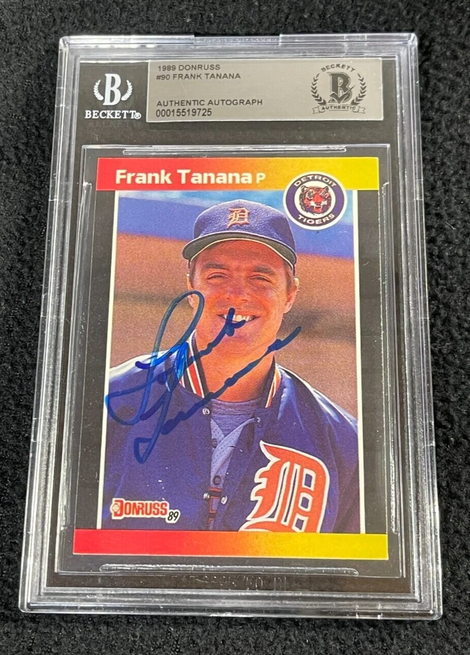 Frank Tanana Signed 1989 Donruss Card #90 BAS Certified Detroit Tigers
