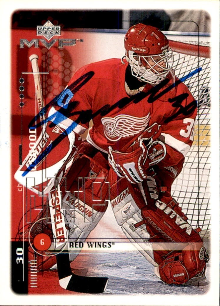 Chris Osgood Signed 1998/99 UD MVP Card #71 Detroit Red Wings

