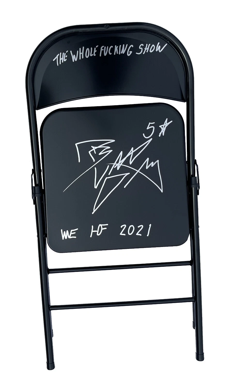 Rob Van Dam Signed & Inscribed Whole F-Ing Show Steel Chair RVD ECW WWE JSA COA
