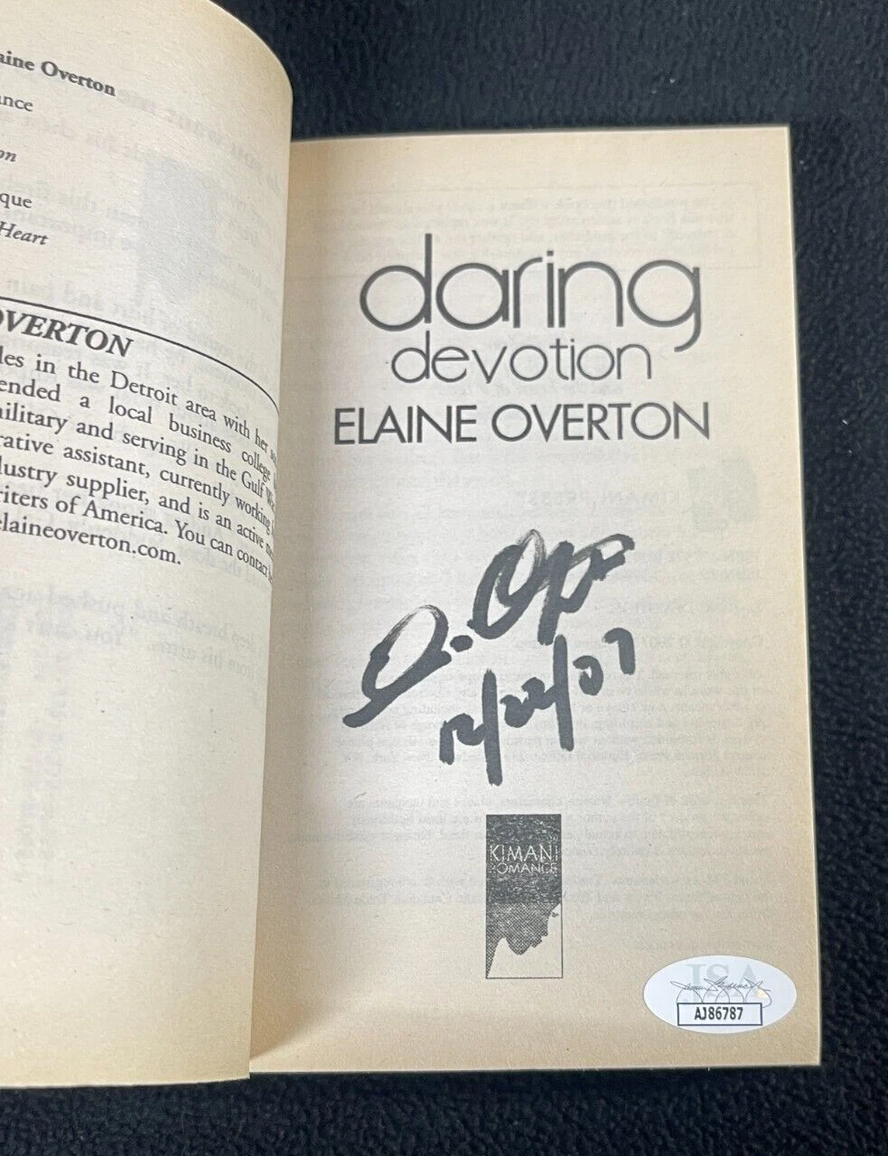 Elaine Overton Signed Daring Devotion Book JSA COA
