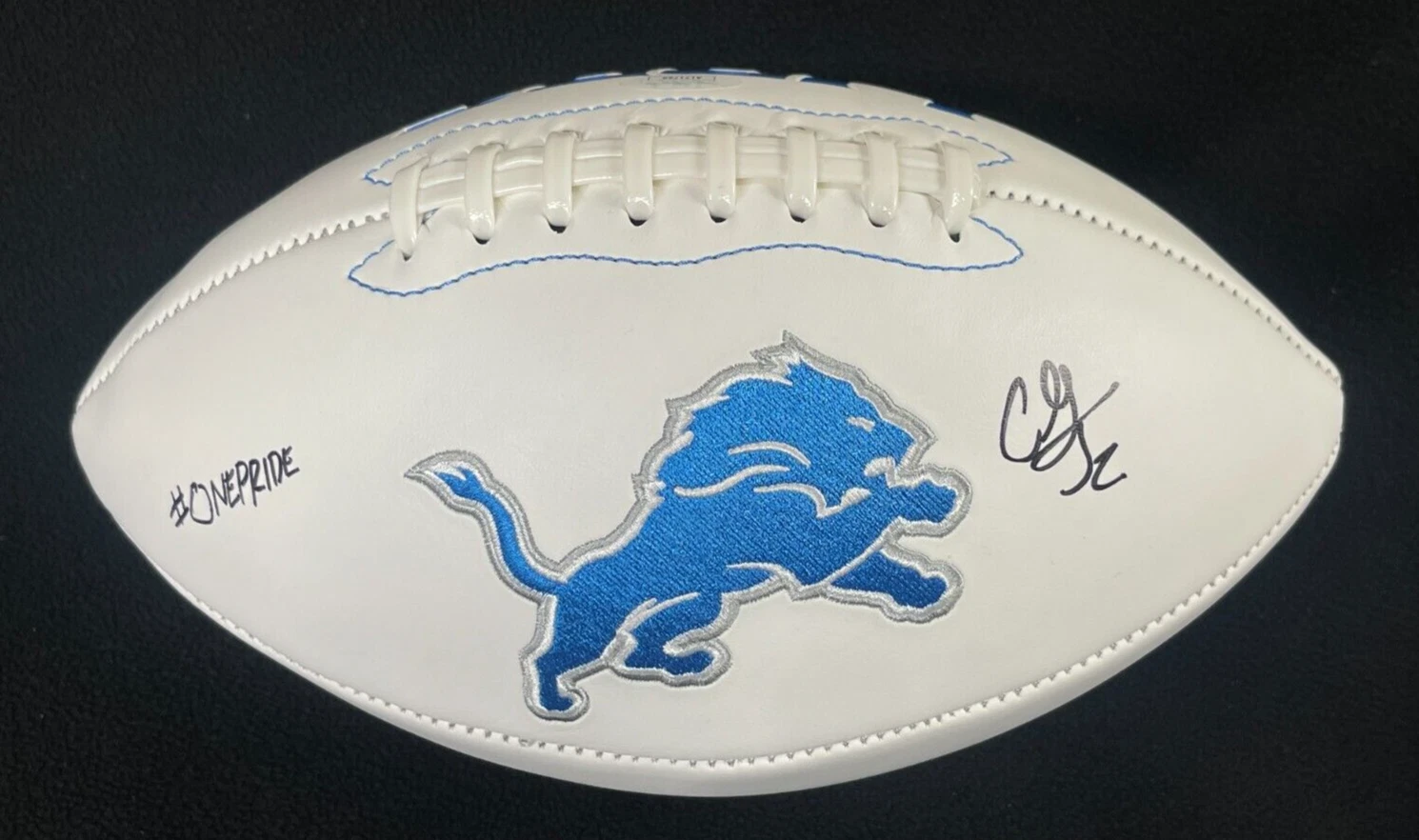 Chauncey Gardner-Johnson Signed & Inscribed Detroit Lions Football JSA COA CJ
