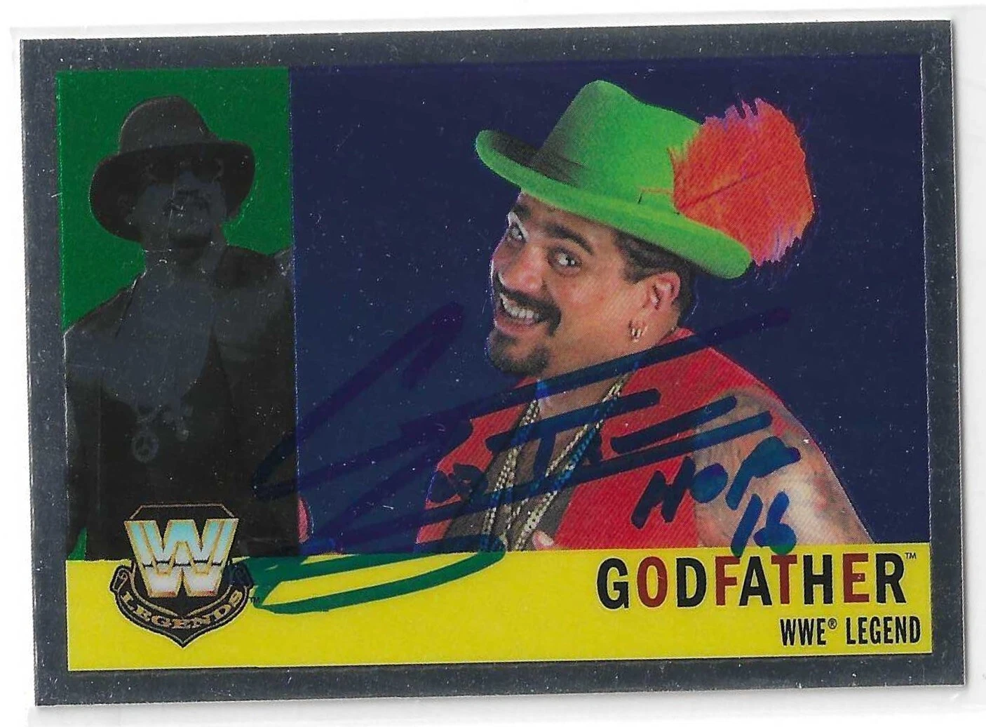 The Godfather Signed 2006 Topps Chrome WWE Heritage Legend Card #89 HOF 16
