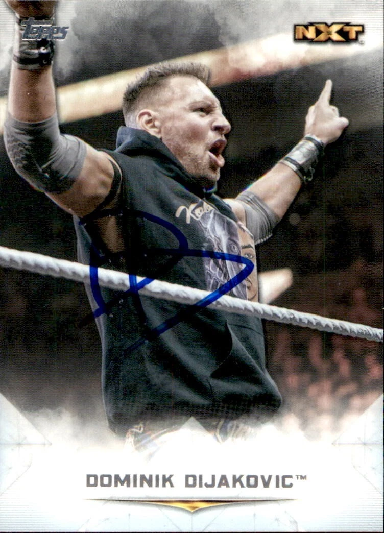Dominik Dijakovic Signed 2020 Topps Undisputed WWE NXT Card #57 T-Bar Dijak
