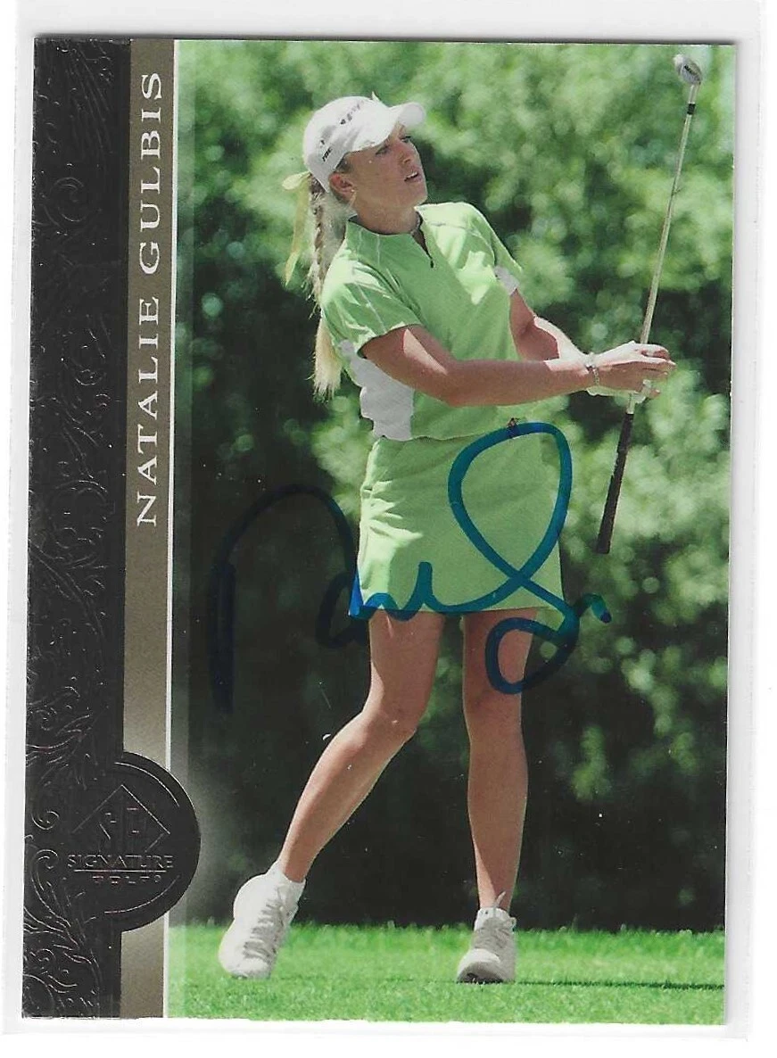 Natalie Gulbis Signed 2005 UD SP Signature Golf Card #14 LPGA
