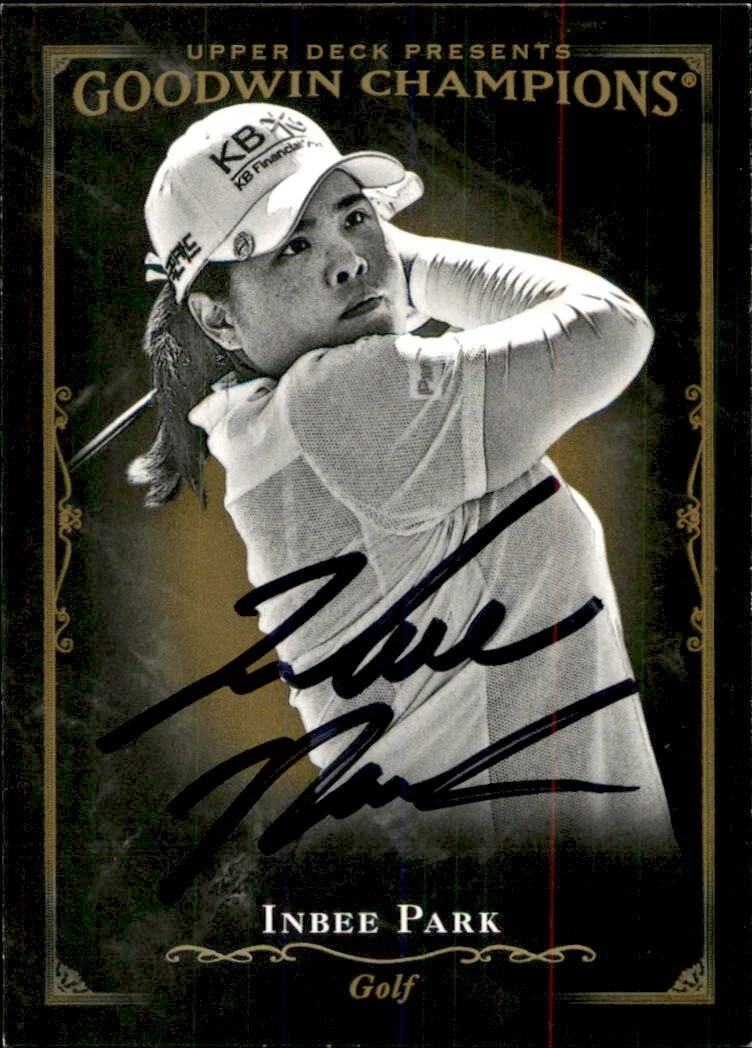 Inbee Park Signed 2016 Goodwin Champions Upper Deck Golf Card #130 LPGA
