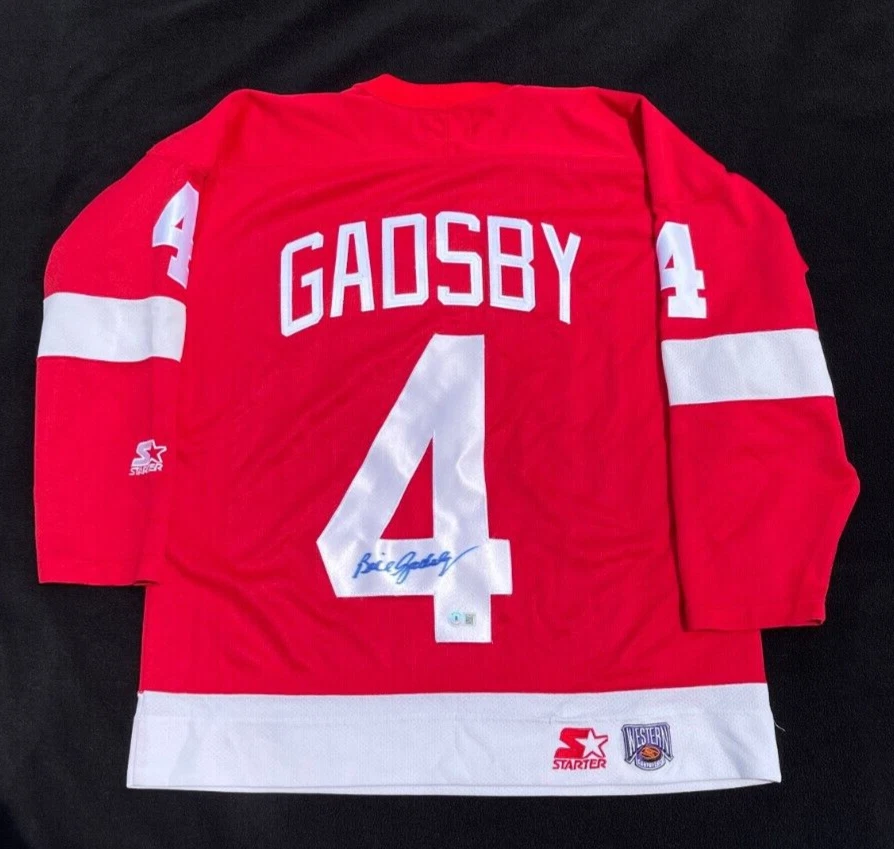 Bill Gadsby Signed Detroit Red Wings Starter Jersey BAS COA
