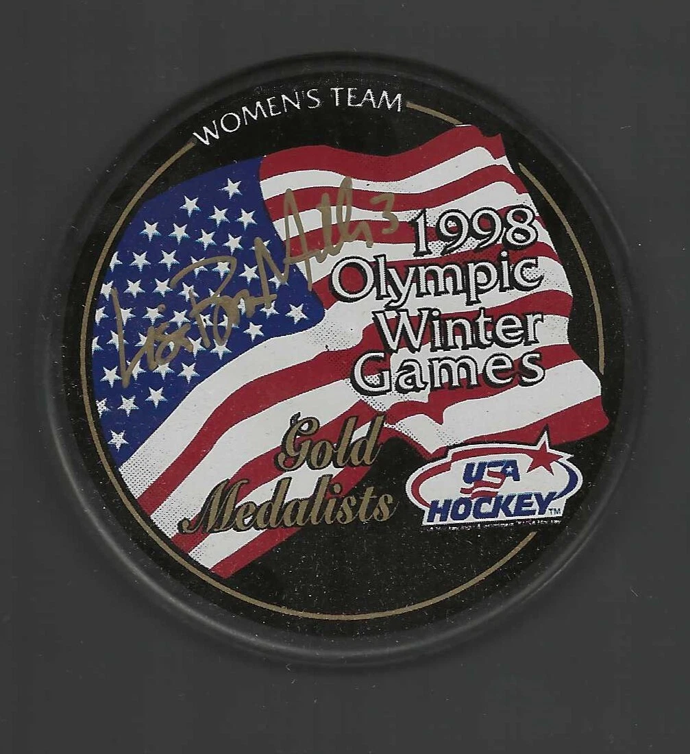 Lisa Brown Miller Signed Team USA 1998 Olympics Gold Medal Puck
