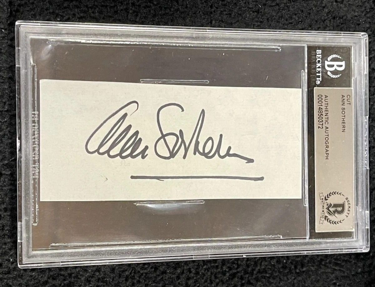 Ann Sothern Signed Cut Autograph Beckett Certified The Whales Of August
