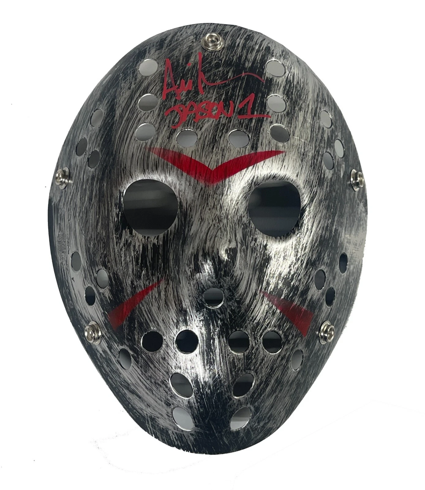 Ari Lehman Signed Silver Jason Voorhees Friday The 13th Mask 1st Jason
