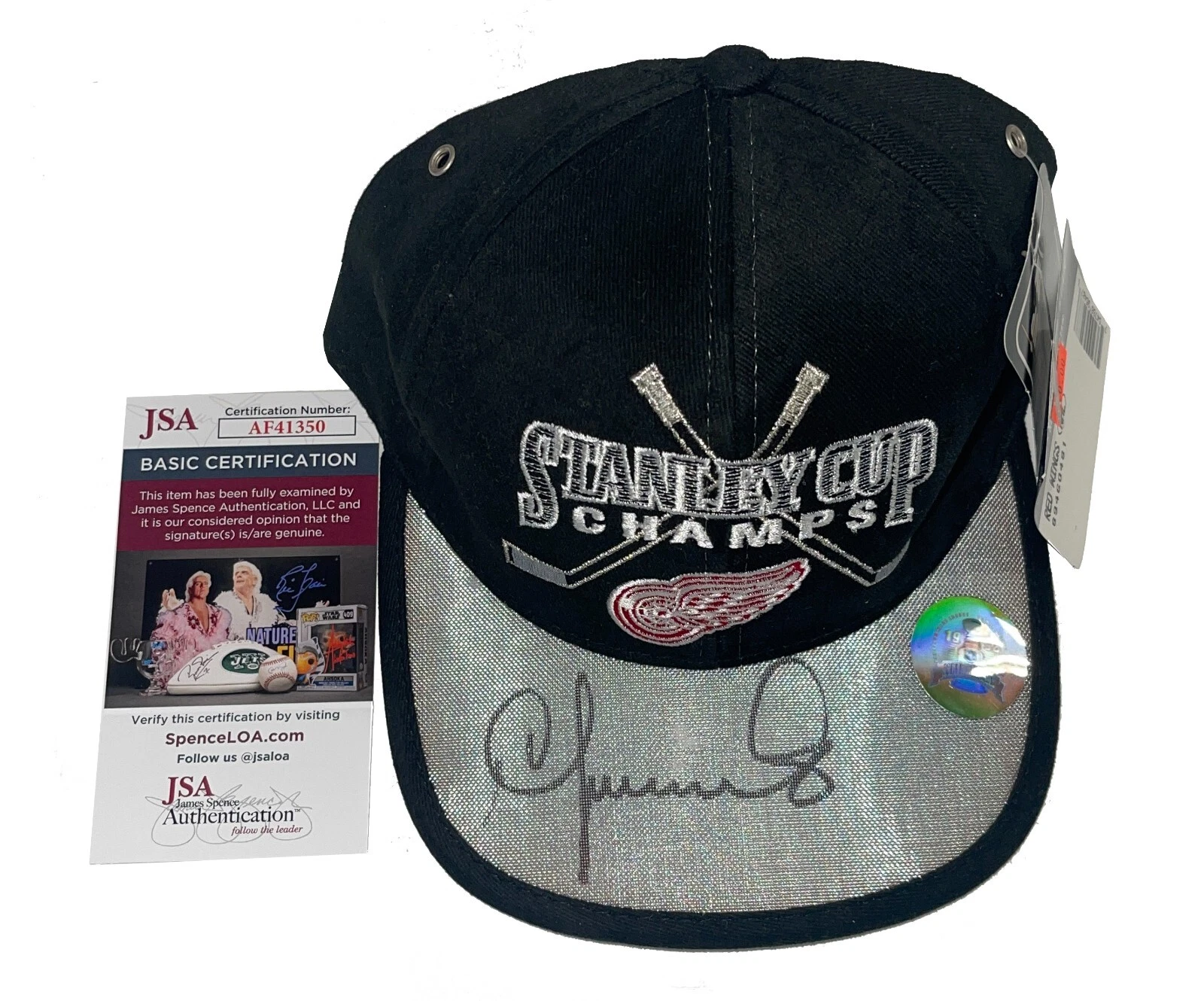 Igor Larinonov Signed Detroit Red Wings 1998 Stanley Cup Champions Hat JSA COA
