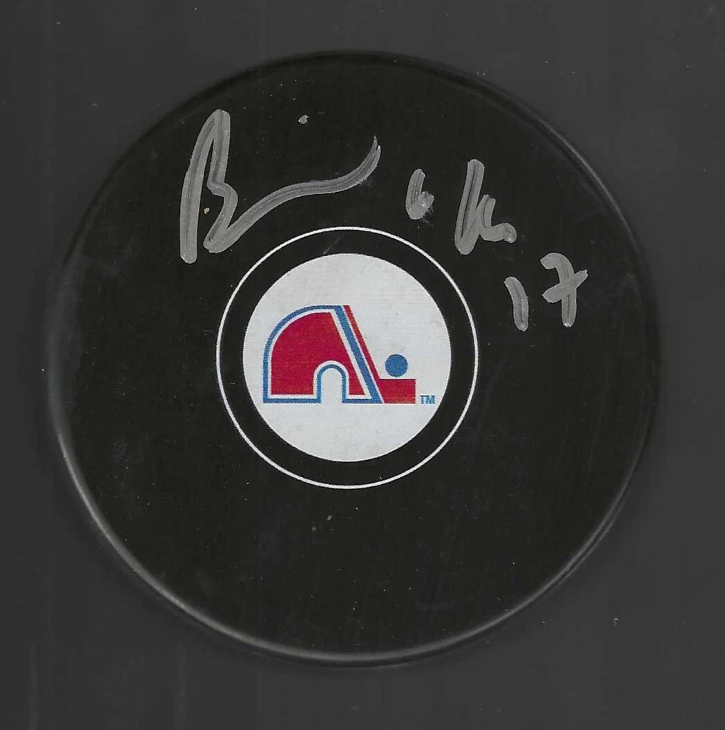 Basil McRae Signed Quebec Nordiques Puck
