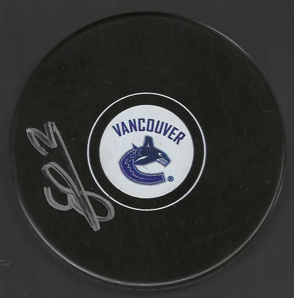 Elias Pettersson (2022 Draft) Signed Vancouver Canucks Puck
