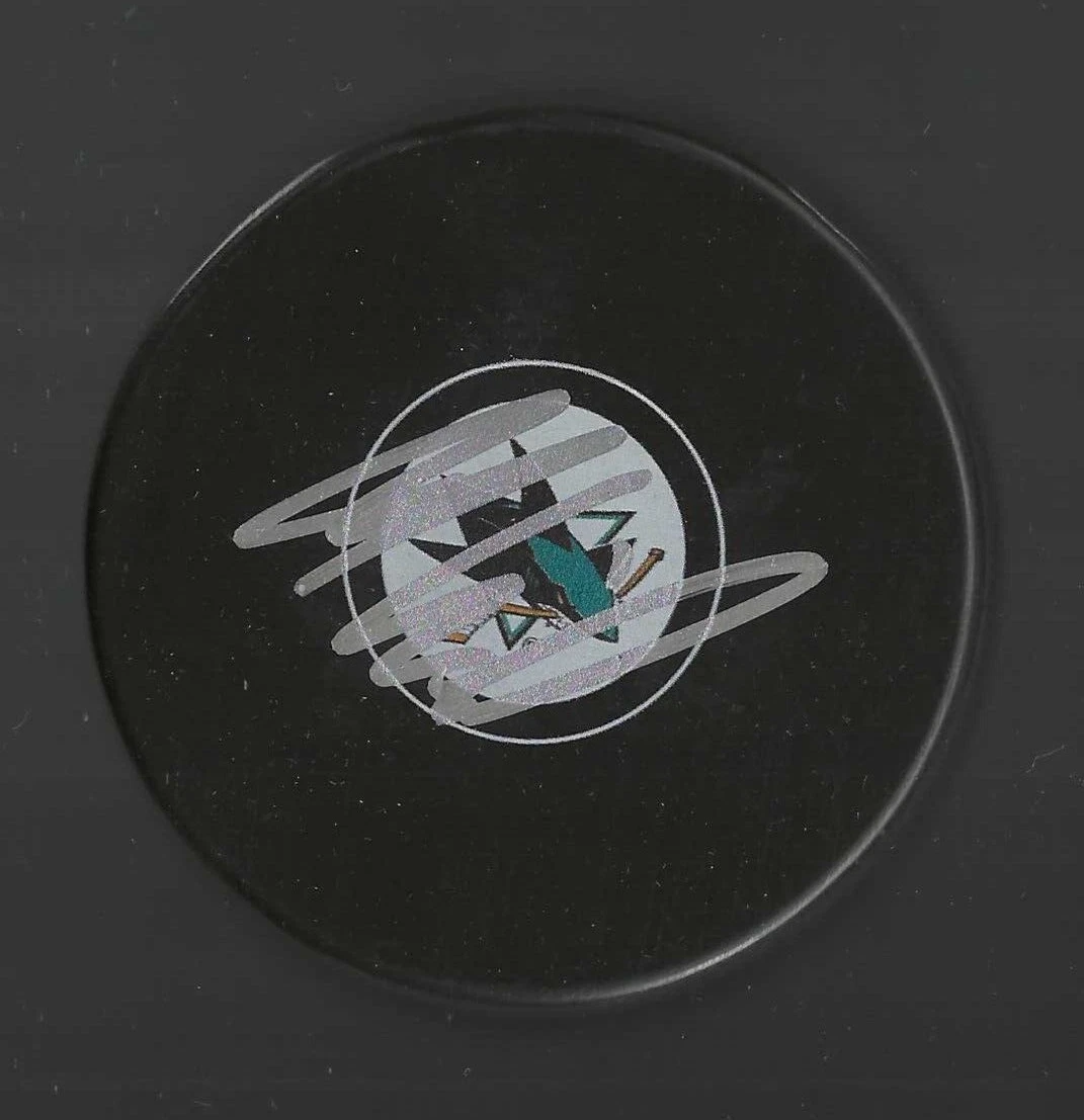 Mattias Havelid Signed San Jose Sharks Puck
