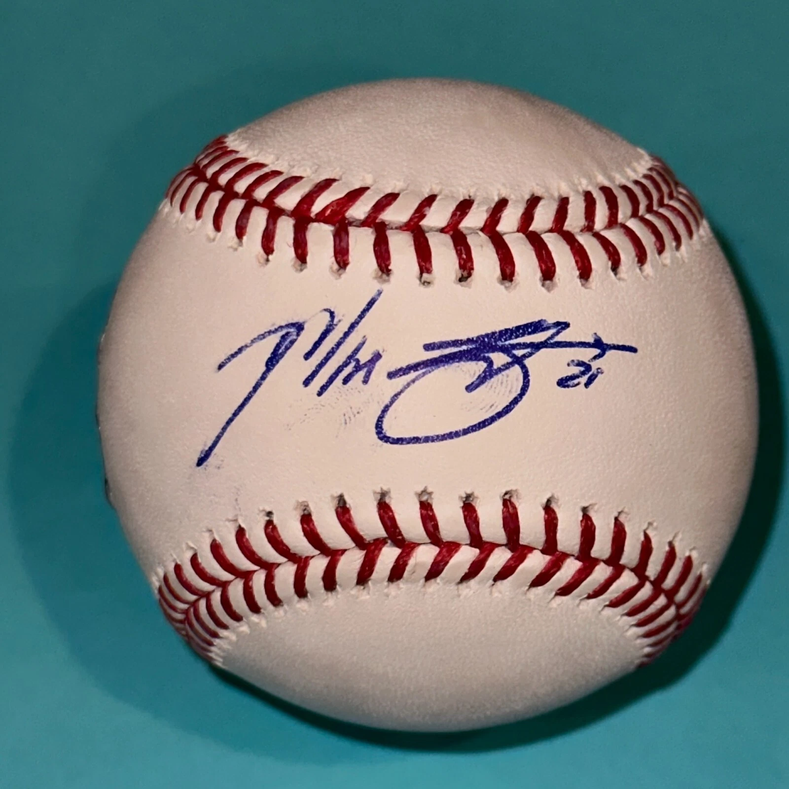MAX SCHERZER (Texas Rangers) Signed Official MLB Baseball Beckett (BAS)
