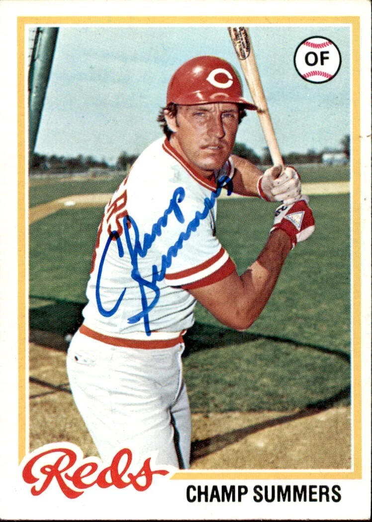 Champ Summers Signed 1978 Topps Card #622 Cincinnati Reds Beckett COA
