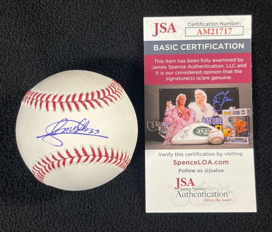 Steven Moya Signed Detroit Tigers OML Baseball JSA COA
