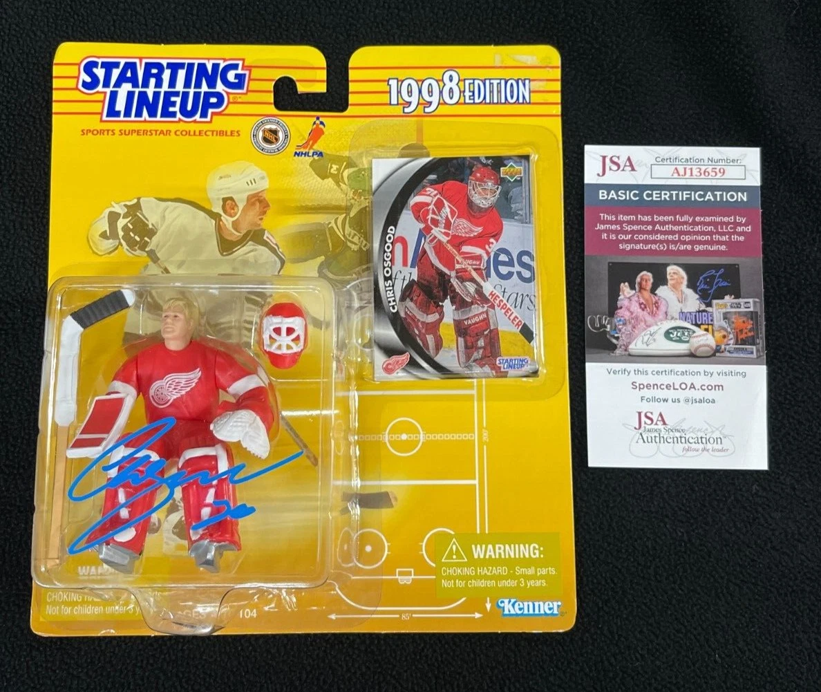 Chris Osgood Signed Detroit Red Wings Starting Lineup Action Figure #3 JSA COA

