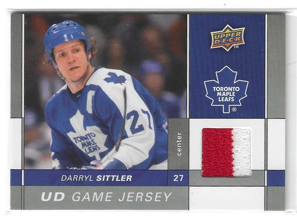 Darryl Sittler 2009/10 Upper Deck Game Jersey Card GJ-SI Toronto Maple Leafs
