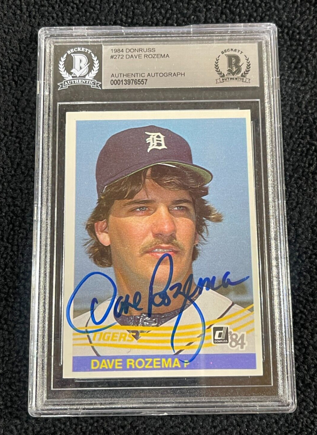 Dave Rozema Signed 1984 Donruss Card #272 BAS Certified Detroit Tigers
