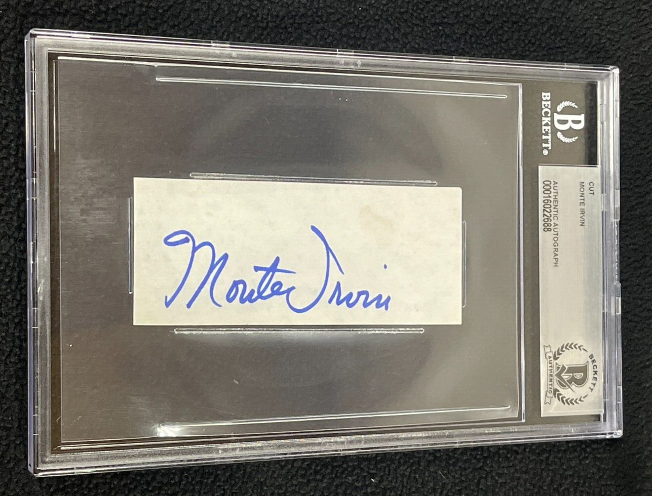 Monte Irvin Signed Cut Autograph Beckett Certified New York Giants

