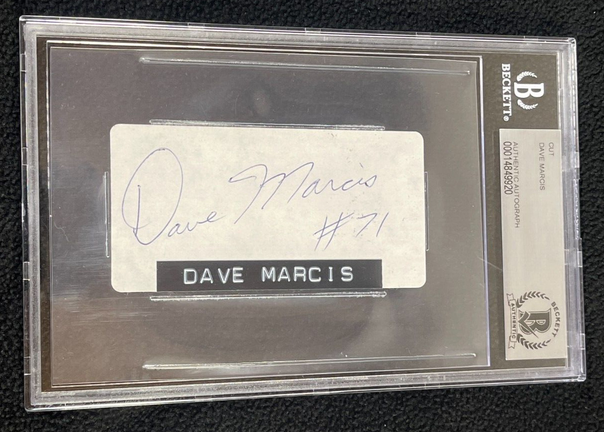 Dave Marcis Signed Cut Autograph Beckett Certified NASCAR Legend
