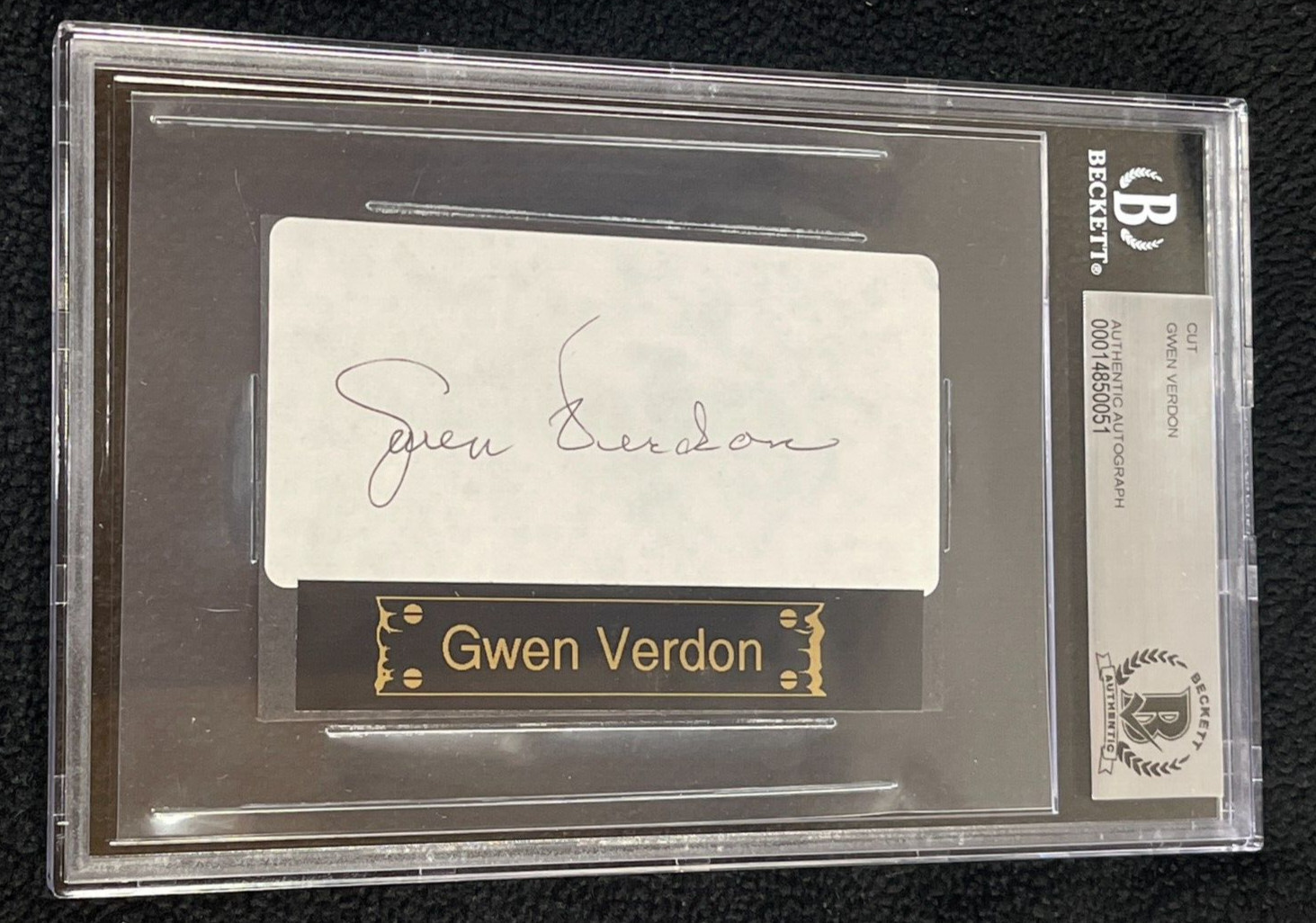 Gwen Verdon Signed Cut Autograph Beckett Certified Cocoon
