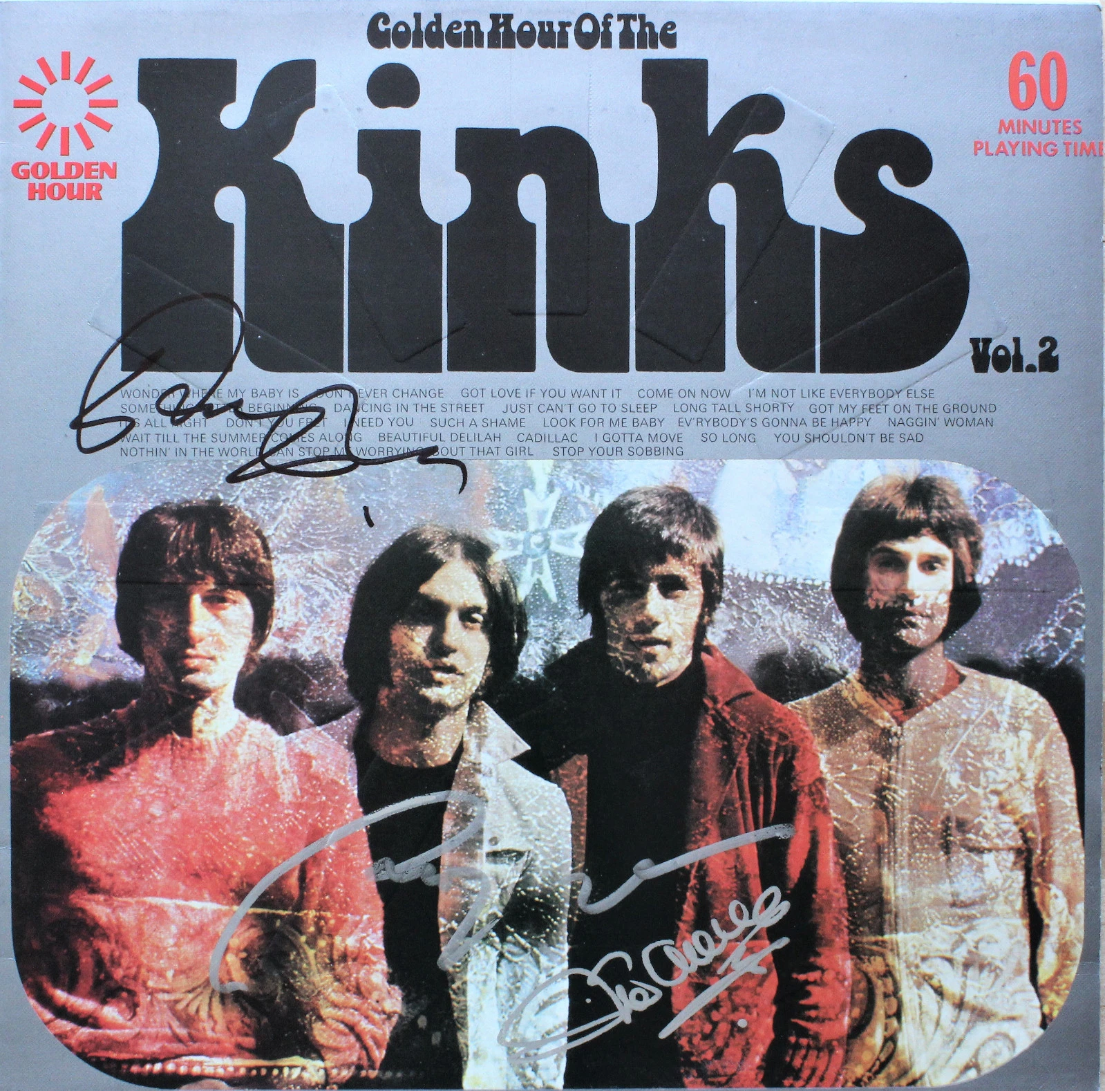 THE KINKS - RAY & DAVE DAVIES MICK AVORY - GOLDEN HOUR VOL 2 - SIGNED ACOA
