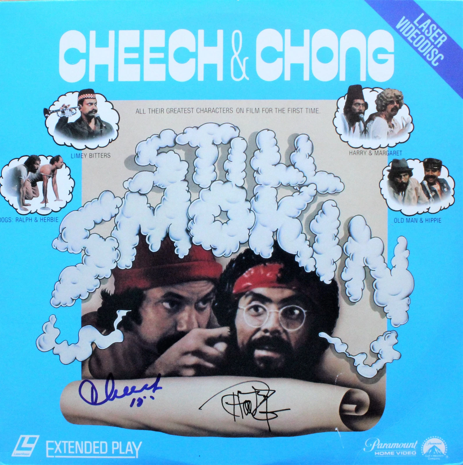 Cheech and Chong SIGNED Laser Disc (Rare) Still Smokin ACOA
