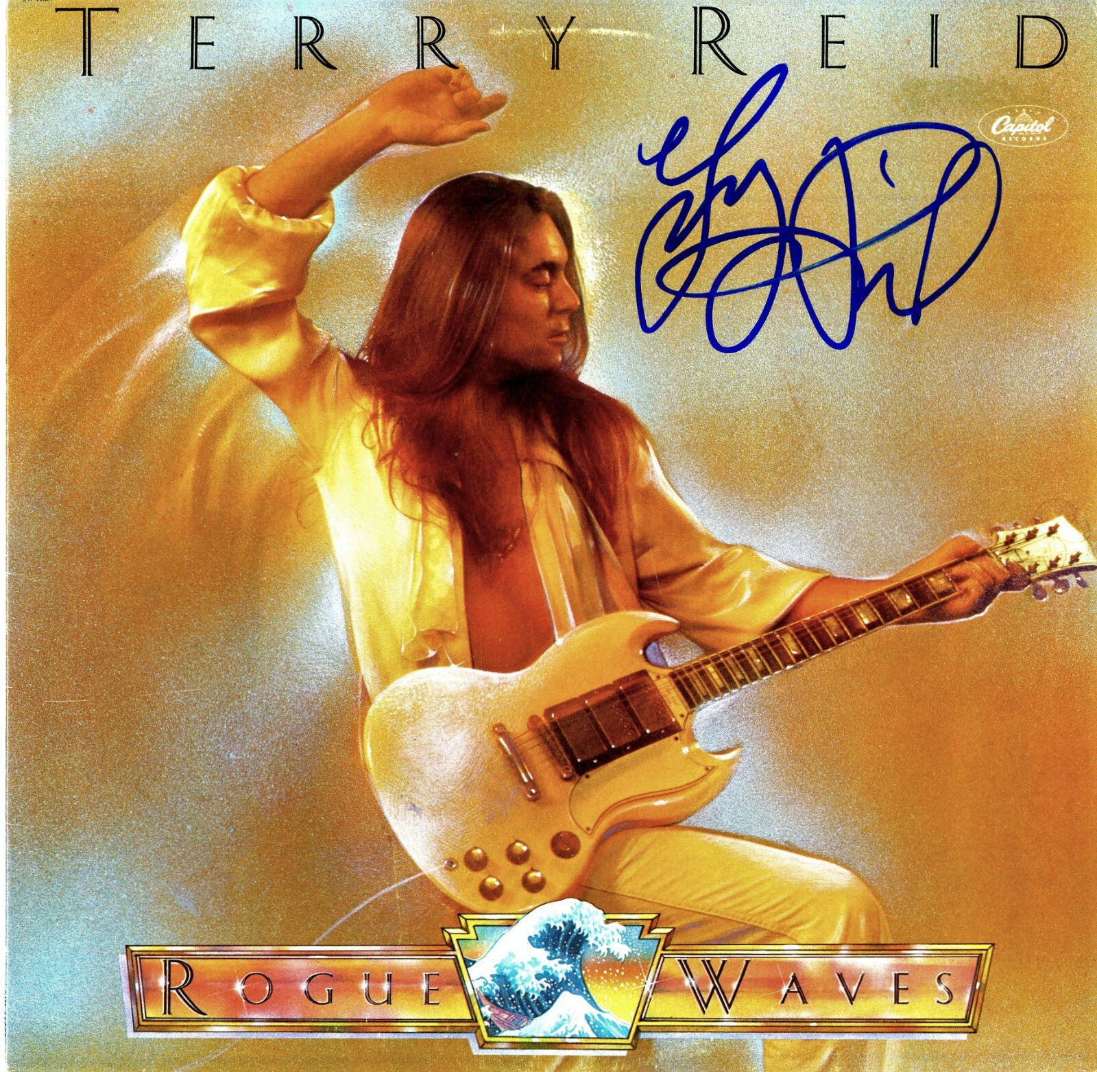 Terry Reid Hand Signed Vinyl Record, Very Rare, Rogue Wave ACOA
