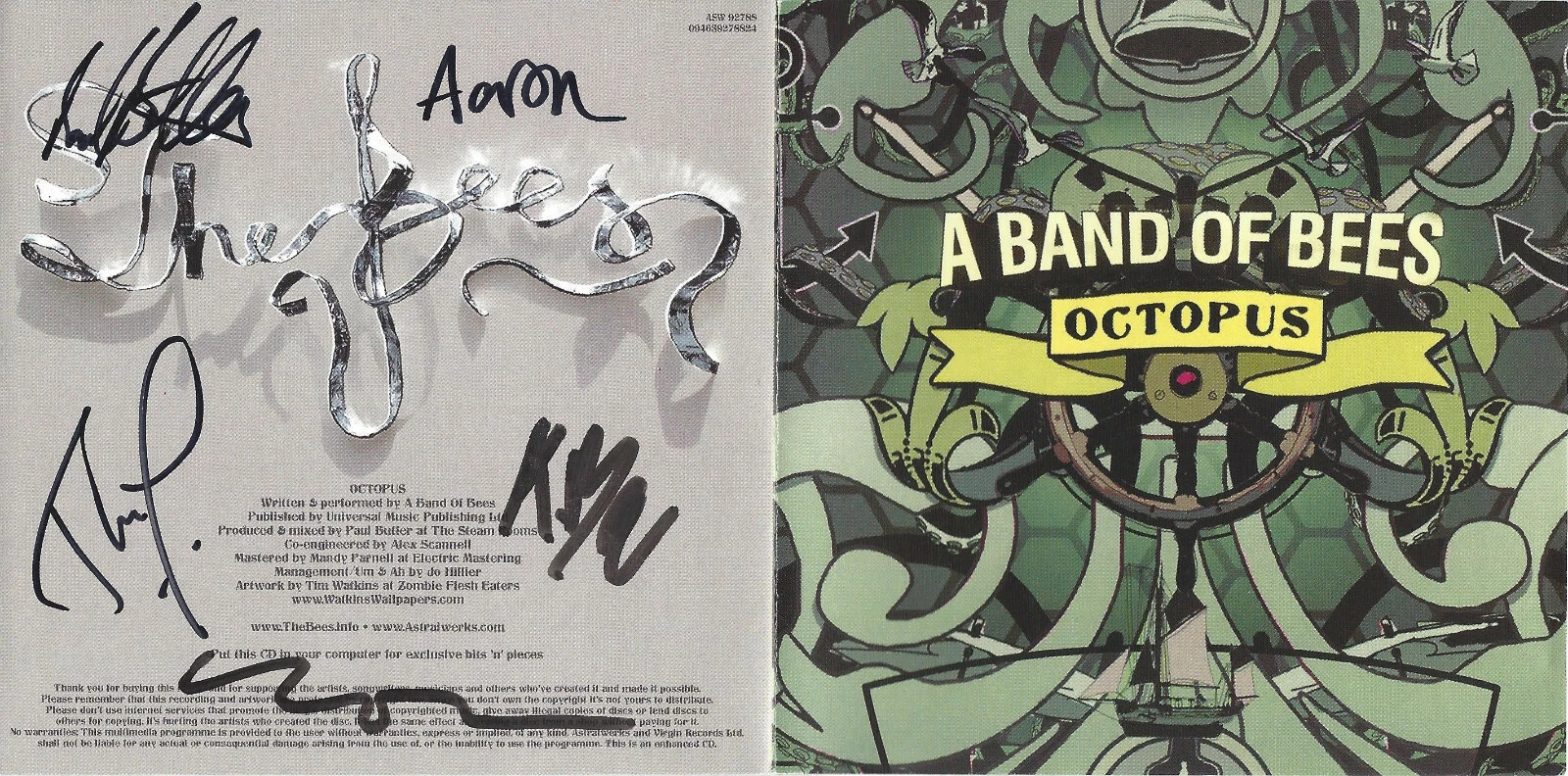 A Band of Bees *The Bees, Octopus CD Hand signed by the original band!! Rare
