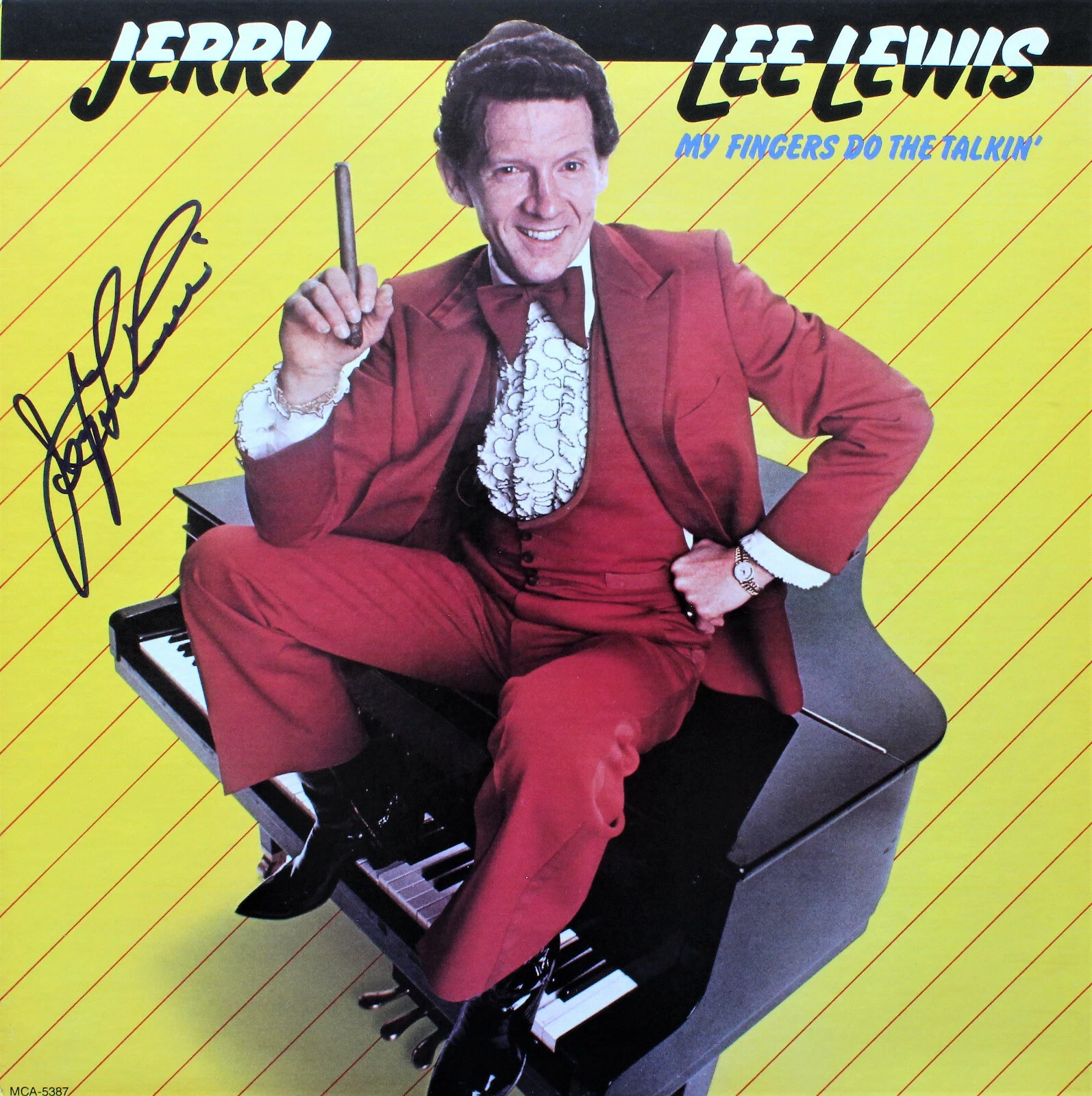 Jerry Lee Lewis My Fingers Do The Talking SIGNED Vinyl Record ACOA
