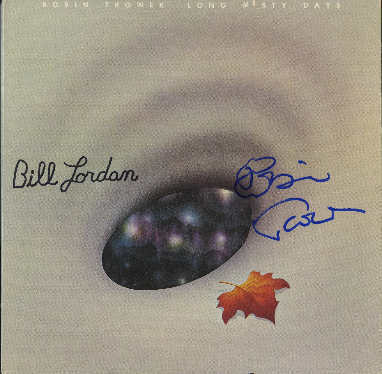 ROBIN TROWER Bill Lordan(Procol Harum) Long Misty Days Signed VINYL RECORD ACOA
