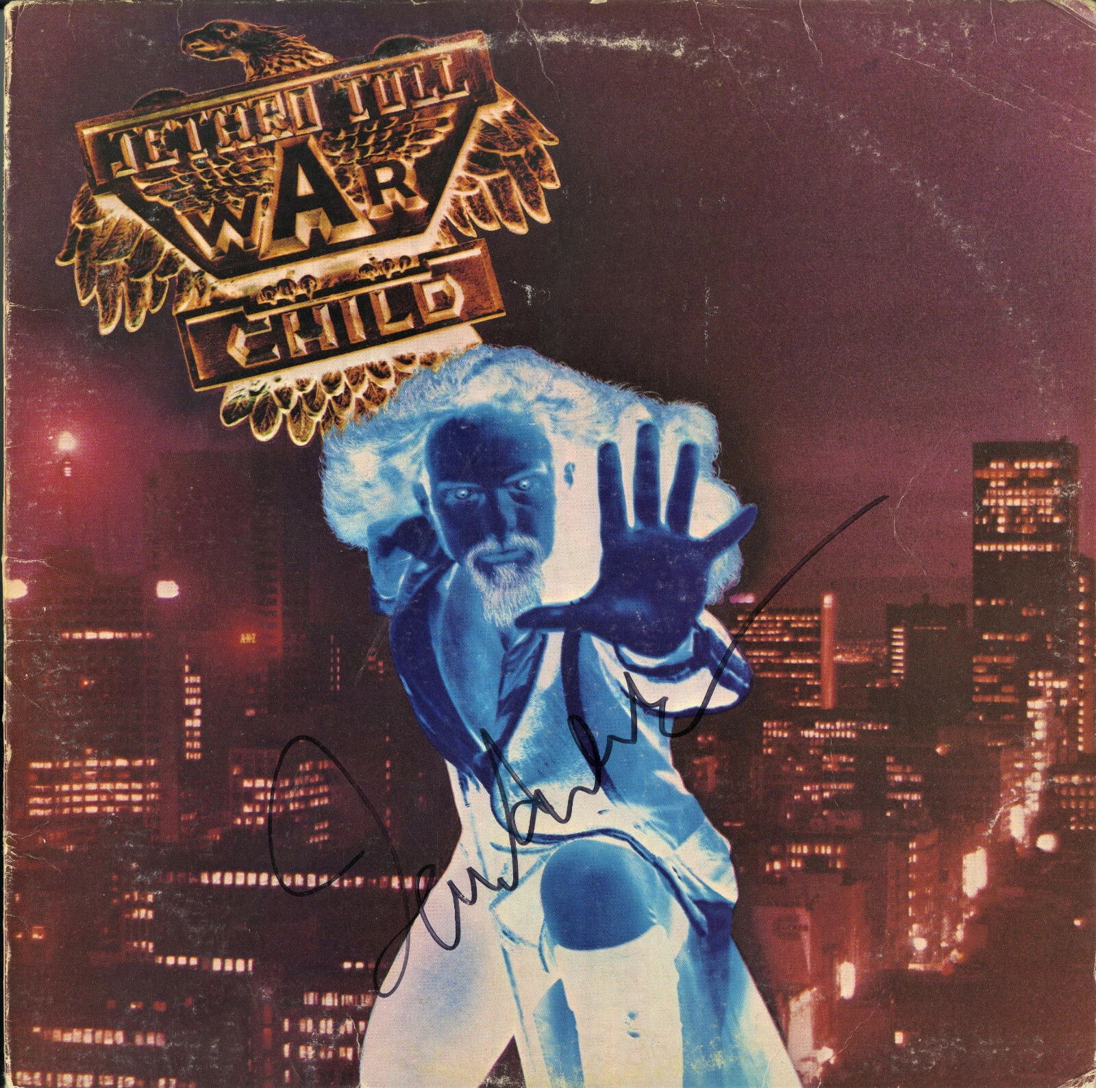 Ian Anderson Jethro Tull War Child SIGNED vinyl record ACOA
