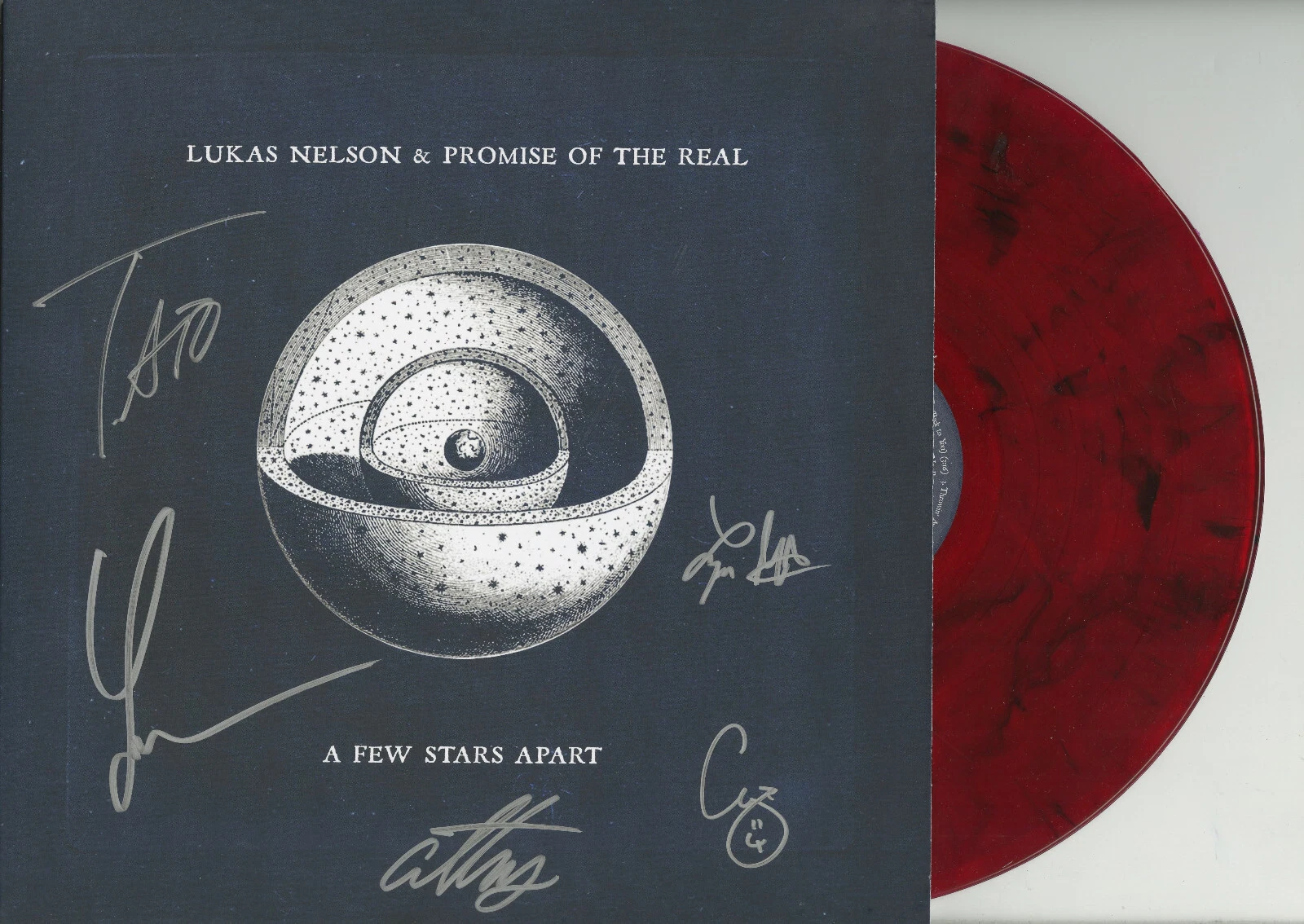 Lukas Nelson Promise of the Real SIGNED Vinyl Record Few Stars Apart RED ACOA
