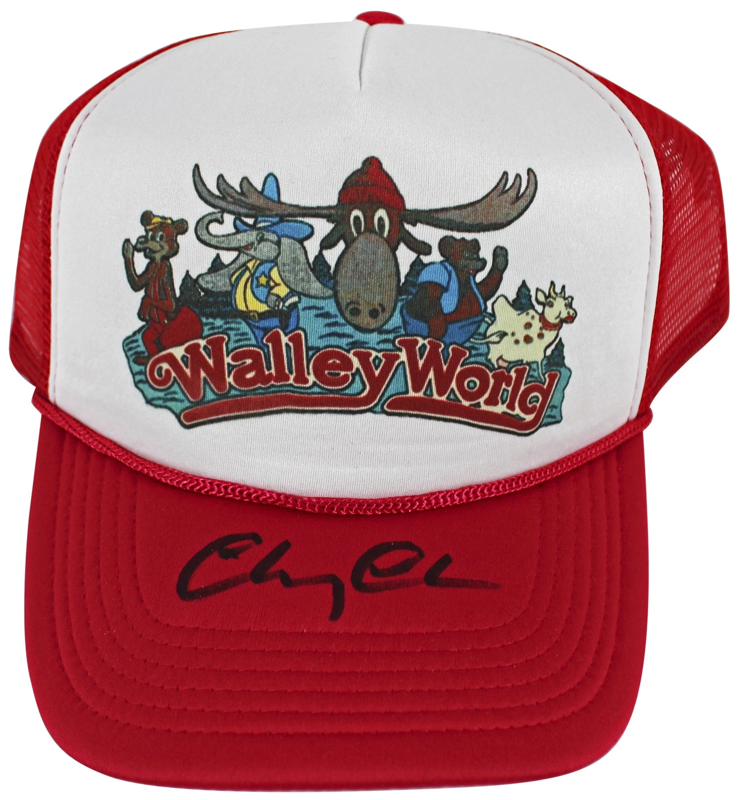 Chevy Chase Vacation Authentic Signed Wally World Trucker Hat BAS Witnessed
