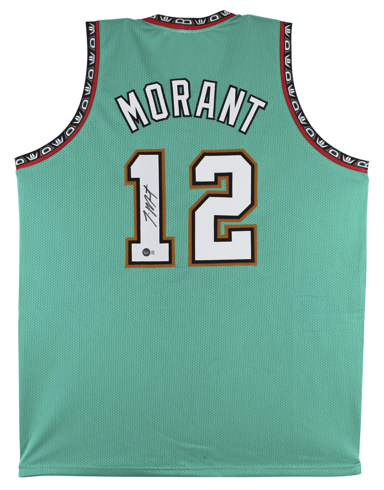 Ja Morant Authentic Signed Teal Throwback Pro Style Jersey Autographed BAS
